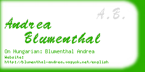 andrea blumenthal business card